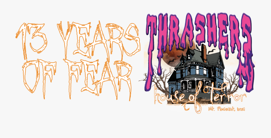 Thrashers House Of Terror Mount Pleasant Iowa - Poster, Transparent Clipart