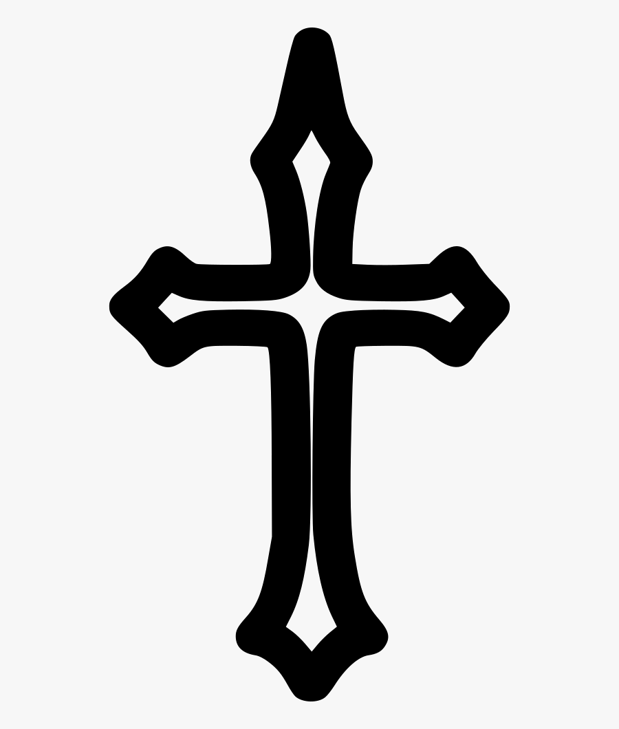 Christian Cross - Ikon Salib Hitam Png, Transparent Clipart