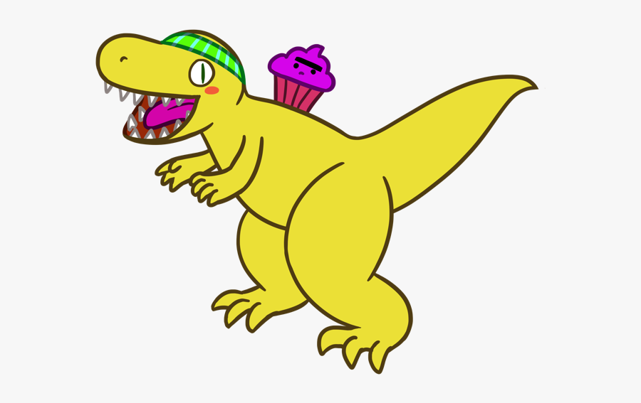 Baked Good & T-rex - Cartoon, Transparent Clipart