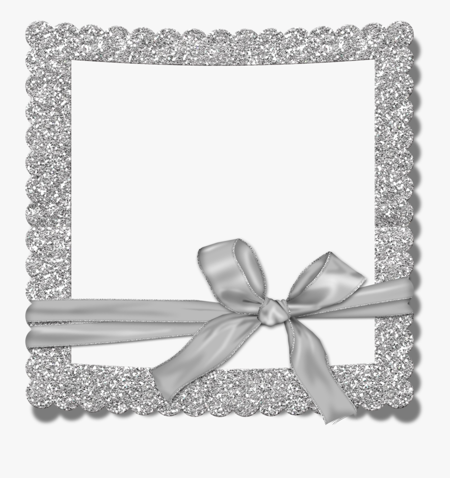 Clipart Bow Silver - Transparent Background Silver Frame Png, Transparent Clipart