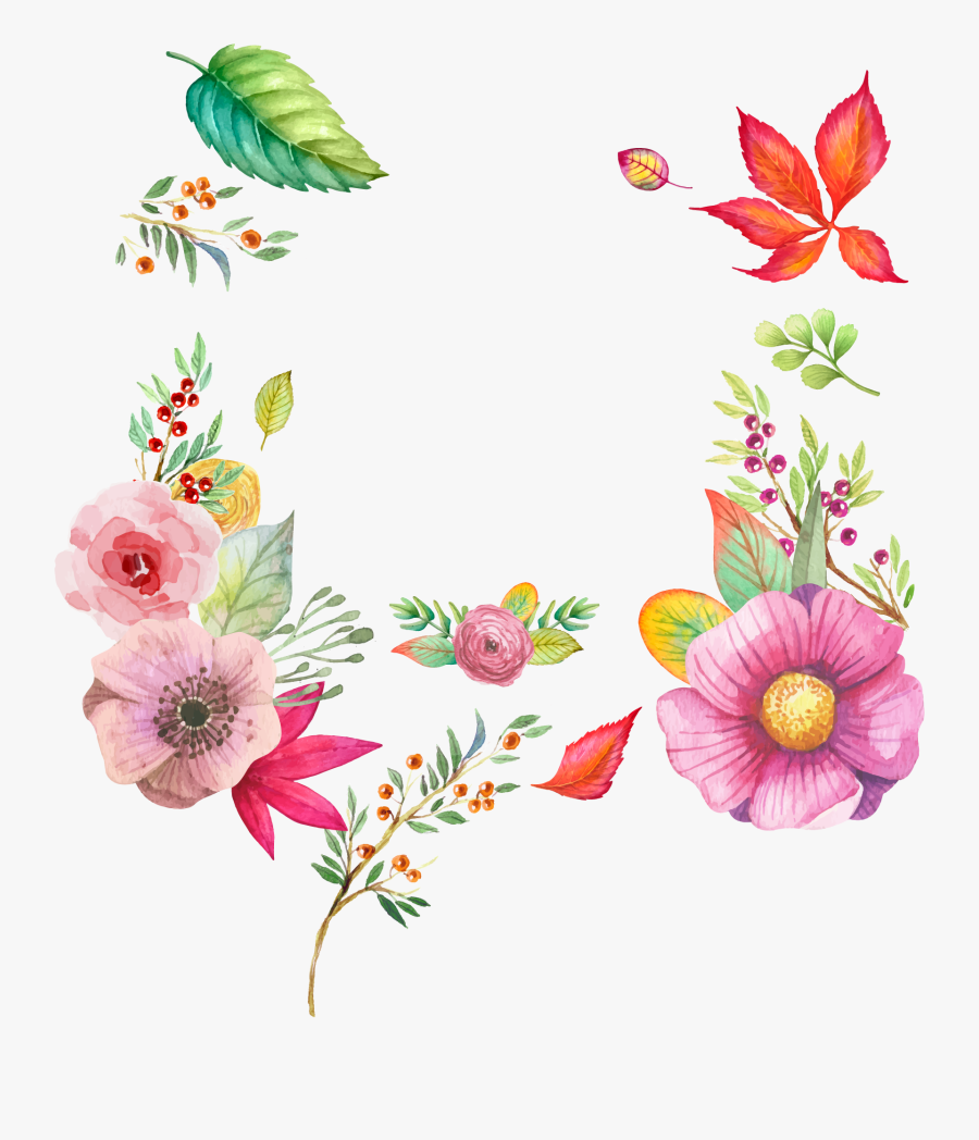 Transparent Fall Flowers Clipart - Free Flower Vector Png, Transparent Clipart