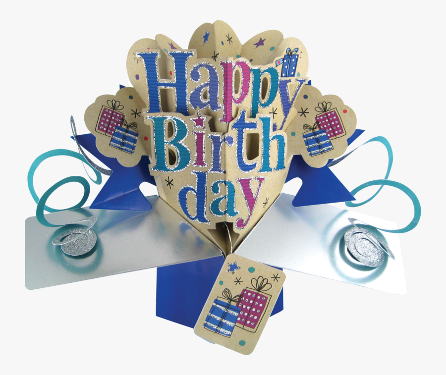 Clip Art Second Nature Pop Ups - Happy Birthday Man 3d, Transparent Clipart