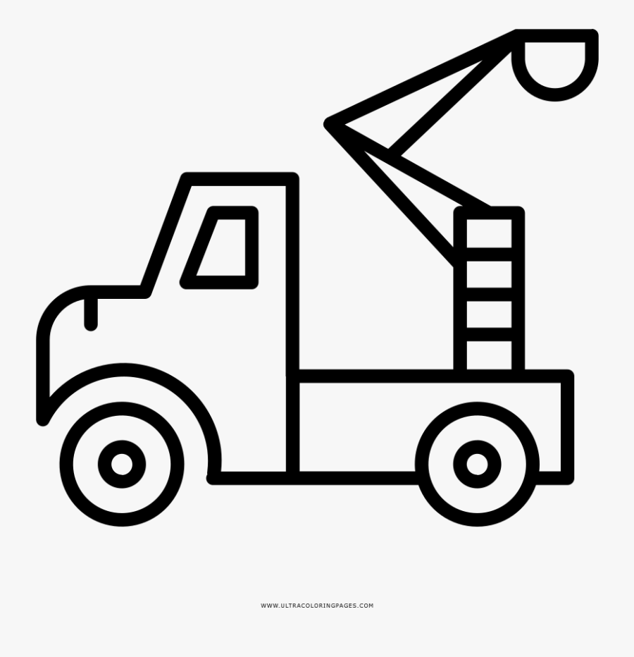 Bulldozer Coloring Page - Klinik Komputer, Transparent Clipart