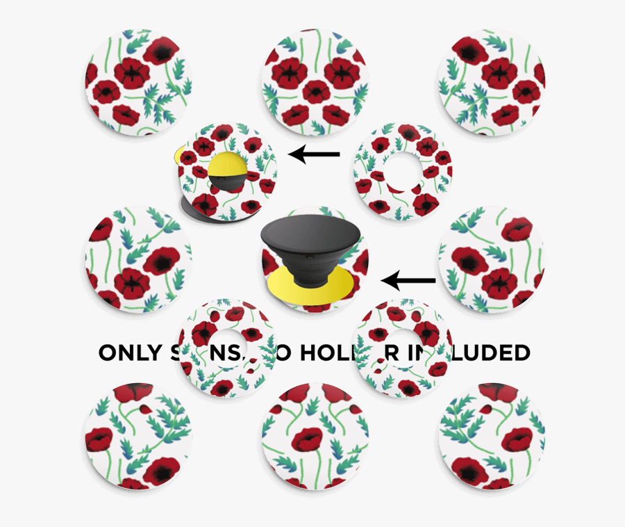 Poppy Skin Phone Holder, Transparent Clipart