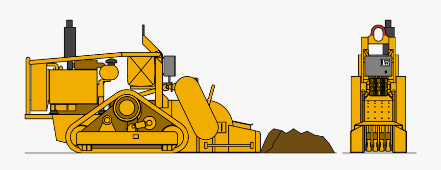 Bulldozer, Transparent Clipart