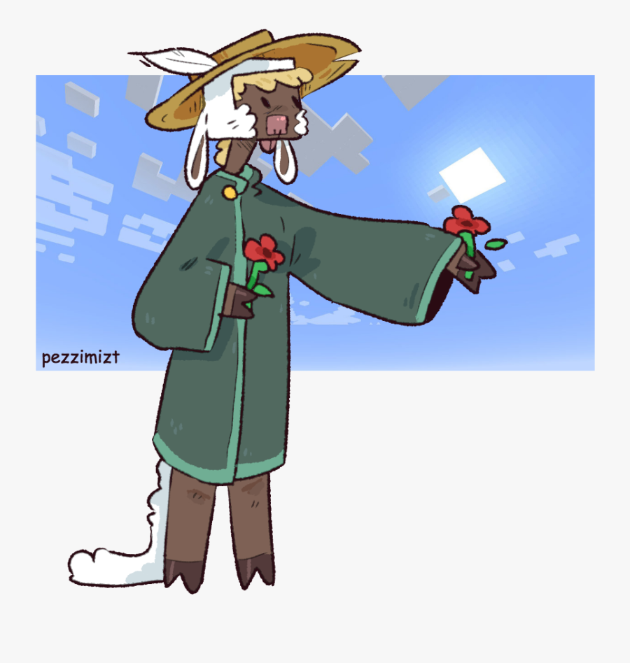 My Minecraft Oc Poppy Shes A Sheep Person Who Was Found - Cartoon, Transparent Clipart