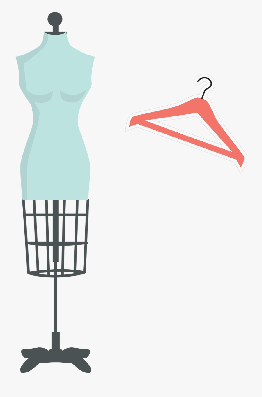 Dress Form And Hanger Svg Cut File - Illustration, Transparent Clipart