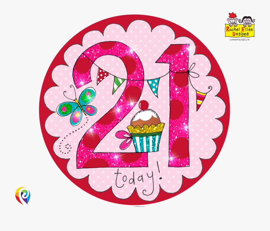 Pancartas De Feliz Cumpleaños 21, Transparent Clipart