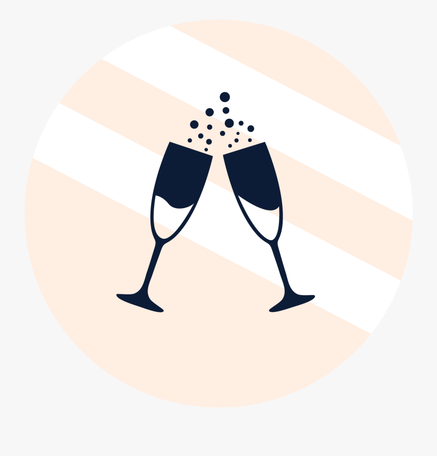 Silhouette Champagne Glasses Clipart, Transparent Clipart