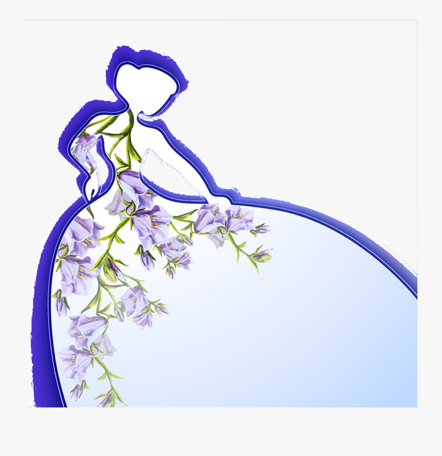 Silhouette Clip Art - Flowers Dresses Transparent Art, Transparent Clipart