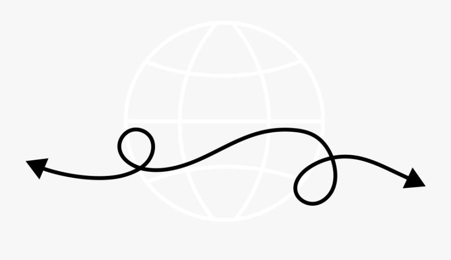 Globe1 - Line Art, Transparent Clipart