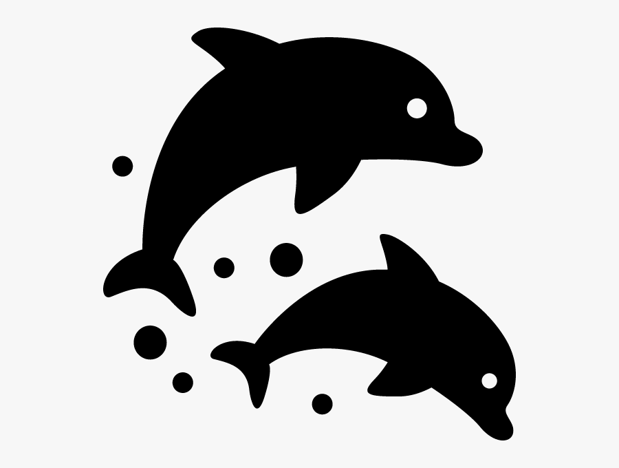 Monochrome Painting Silhouette Drawing - 3 Dolphins Silhouette, Transparent Clipart
