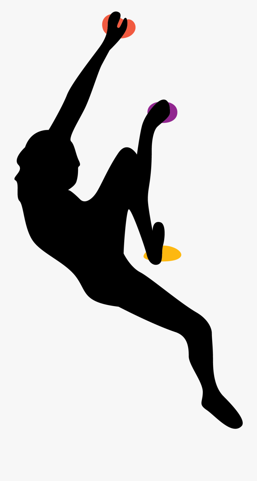 Climbing Silhouette Illustration - Rock Climbing No Background, Transparent Clipart