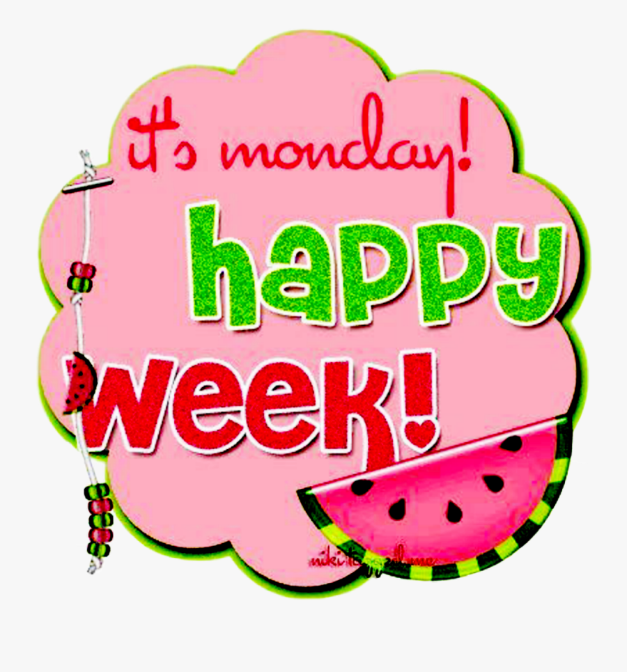 Monday@fenizz - Happy Week, Transparent Clipart