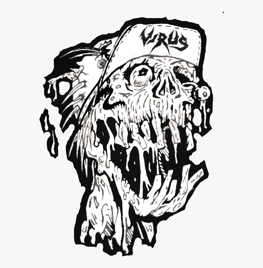 Virus Skater Skull Logo - Illustration, Transparent Clipart