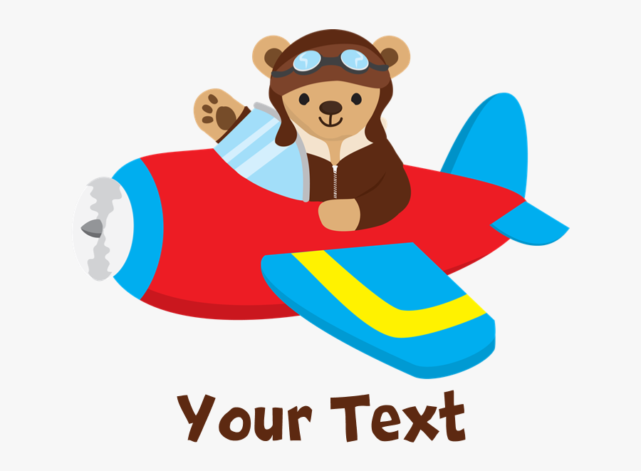 Clip Art Dog Clipart Graphics Illustrations - Bear And Plane Cartoon, Transparent Clipart