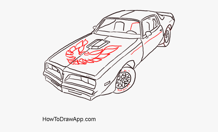 Pontiac Firebird Car Chevrolet Corvette Trans Am - Smokey And The Bandit Drawings, Transparent Clipart