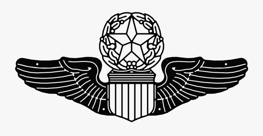 Emblem,black And White,clip Art,line Book,gesture,wing - Usaf Pilot Wings Black, Transparent Clipart