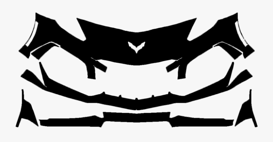 2019 Chevrolet Corvette Zr1 3m Clear Bra Front Bumper - 2019 Corvette Zr1 Front Bumper, Transparent Clipart
