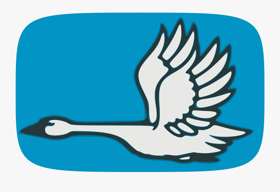 Clip Art Swan Image - Clip Art Flying Swans, Transparent Clipart