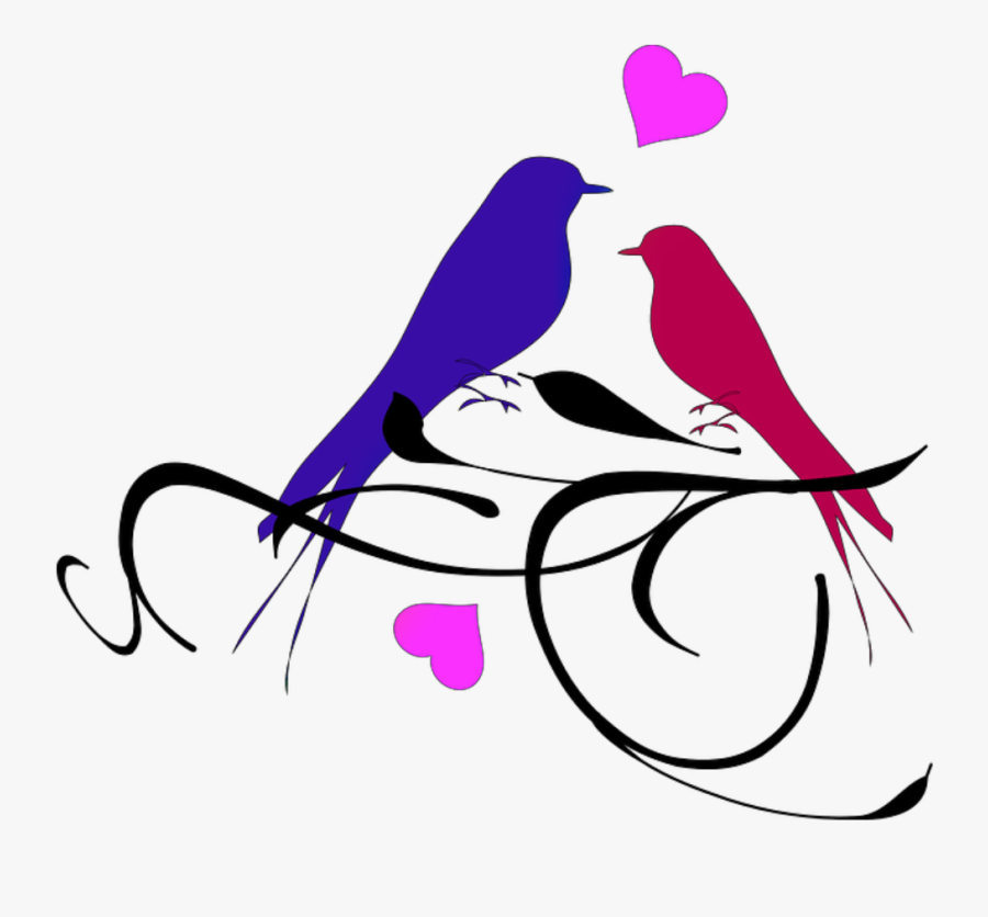 #love #birds #tattoo - White Corner Design Png, Transparent Clipart