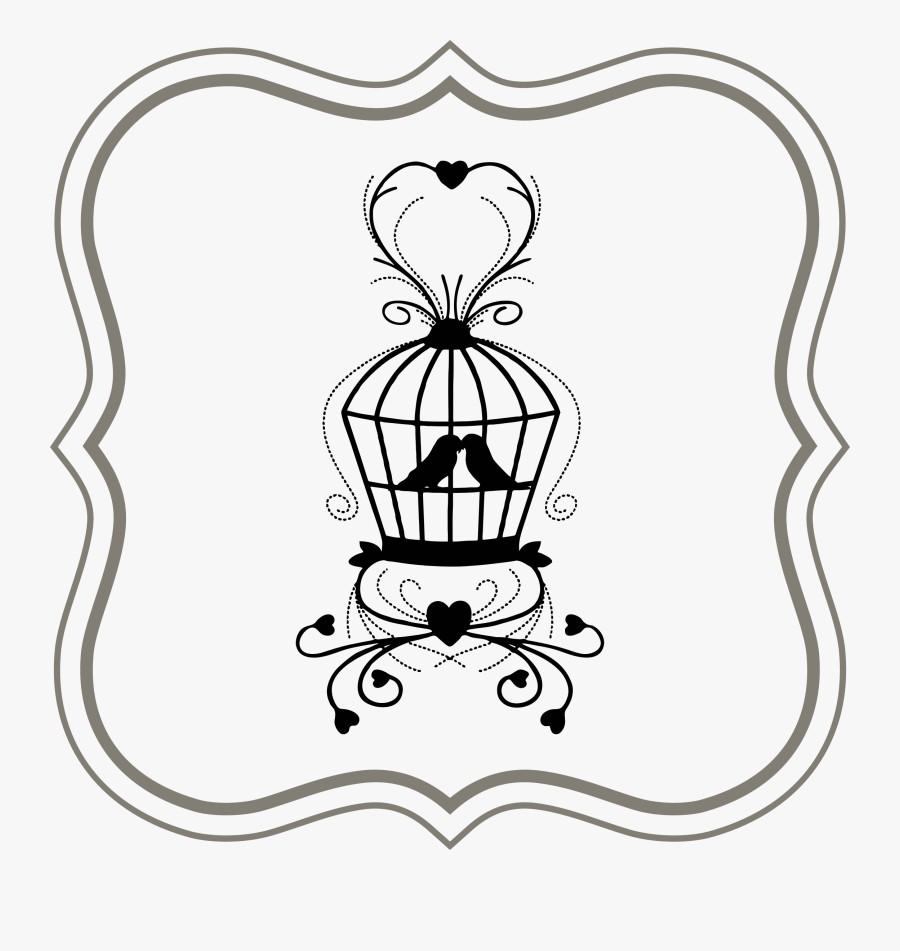 Love Birds In Frame Clip Arts - We Dont Want Wedding Gifts, Transparent Clipart