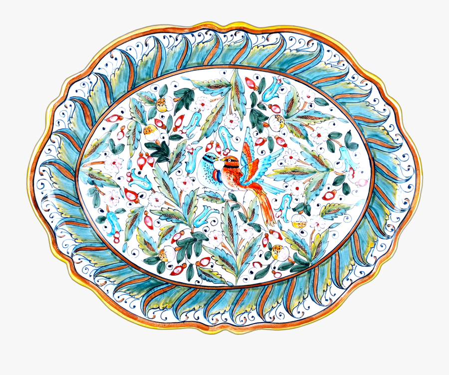 Oval Serving Love Birds - Motif, Transparent Clipart