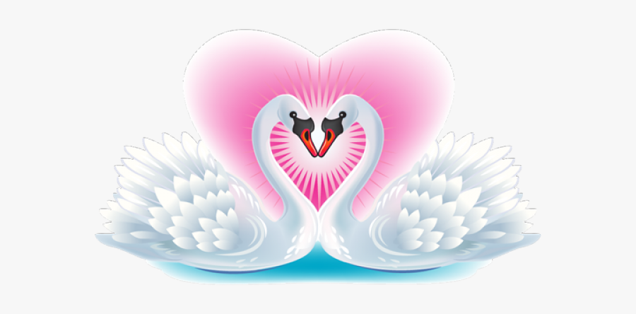 Pair Clipart Swan - Black White Swan Clipart, Transparent Clipart