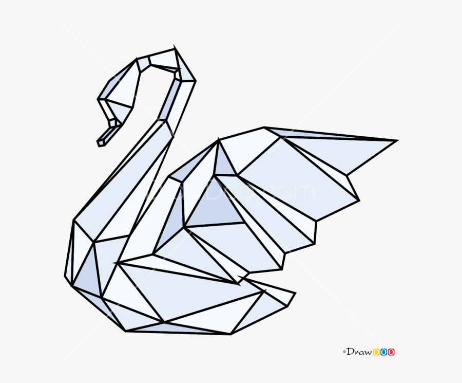Clip Art How To Draw Swan - Swan Geometric, Transparent Clipart