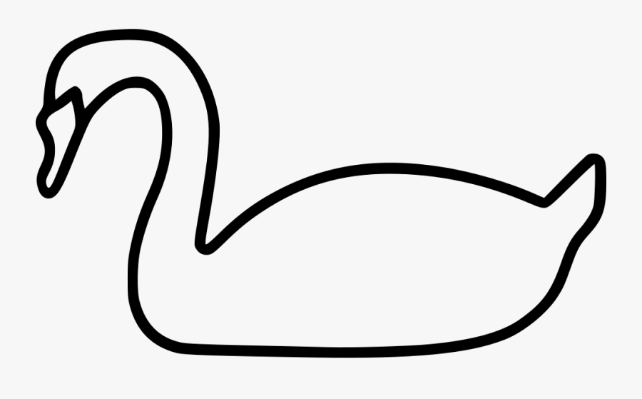 Swan - Line Art, Transparent Clipart