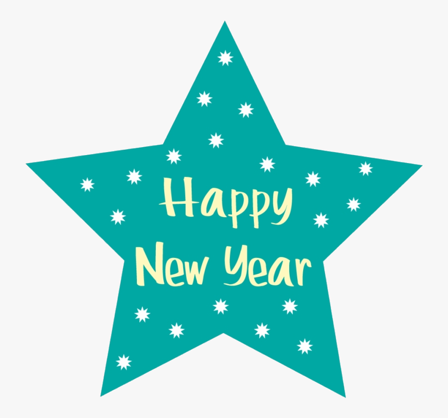 Happy,new Year New Years Clipart Happy Star Free Transparent - Happy New Year Star, Transparent Clipart