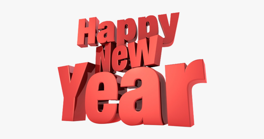 Happy New Year 3d Text Png Image Free Download Searchpng - Happy New Year Png, Transparent Clipart