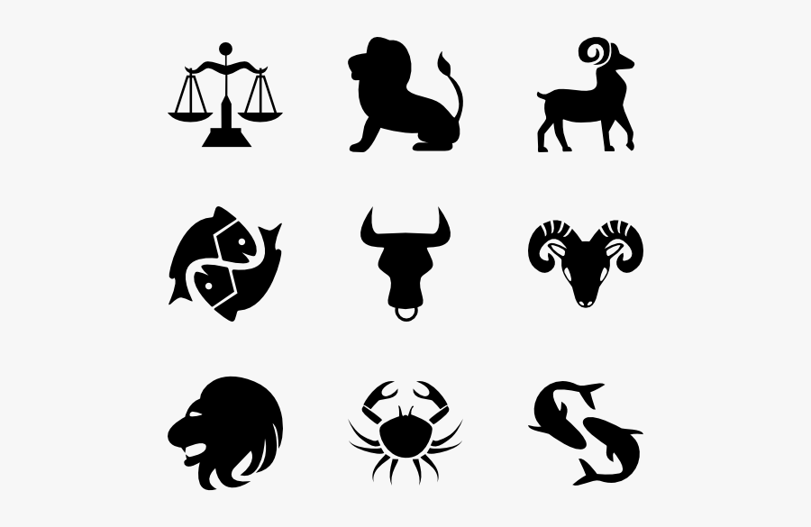 Zodiac - Astrology Icons, Transparent Clipart