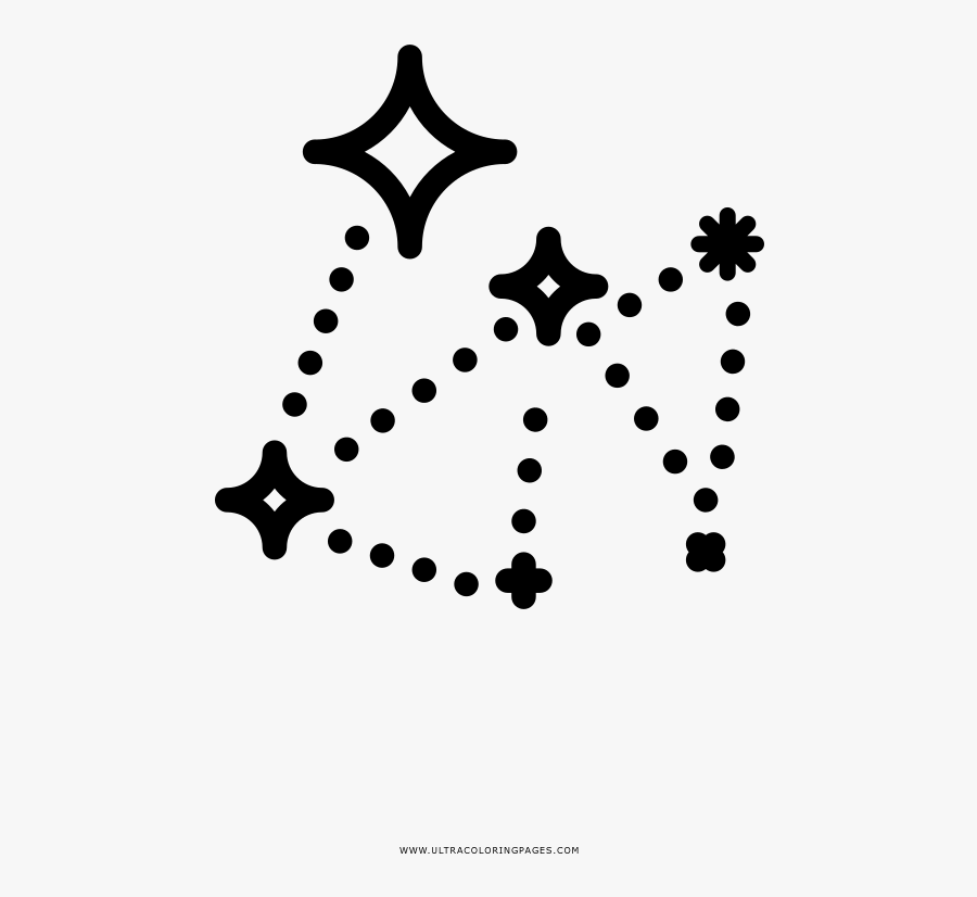 Constellation Coloring Page - Sleight Of Hand Icon, Transparent Clipart