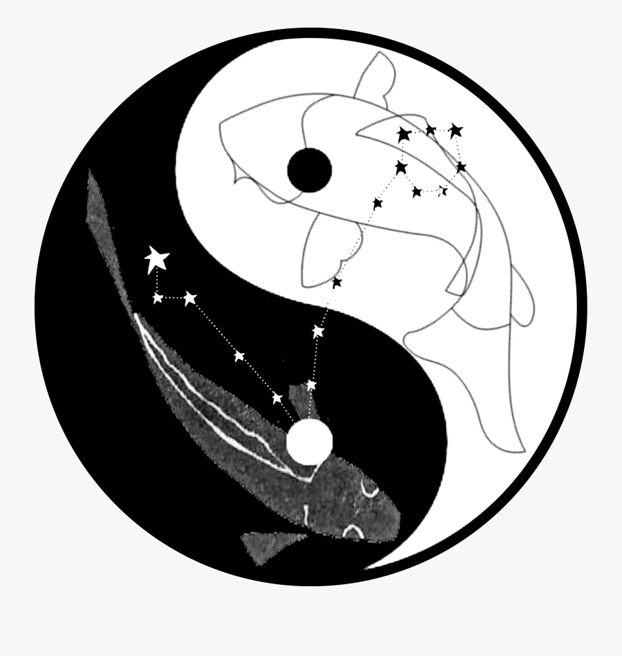 #yinyang #pisces #koi #constellation #freetoedit - Cartoon, Transparent Clipart