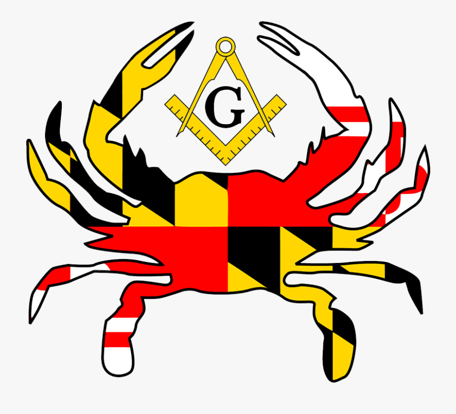 Maryland Flag In Crab Clipart , Png Download - Vector Maryland Crab Flag, Transparent Clipart
