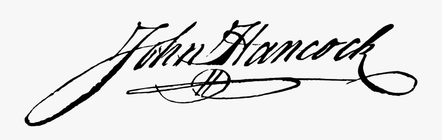 John Hancock Famous Signature, Transparent Clipart
