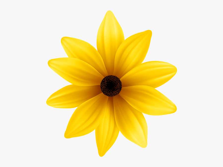 Flower Yellow Blue Clip Art - Yellow Flowers Transparent Background, Transparent Clipart