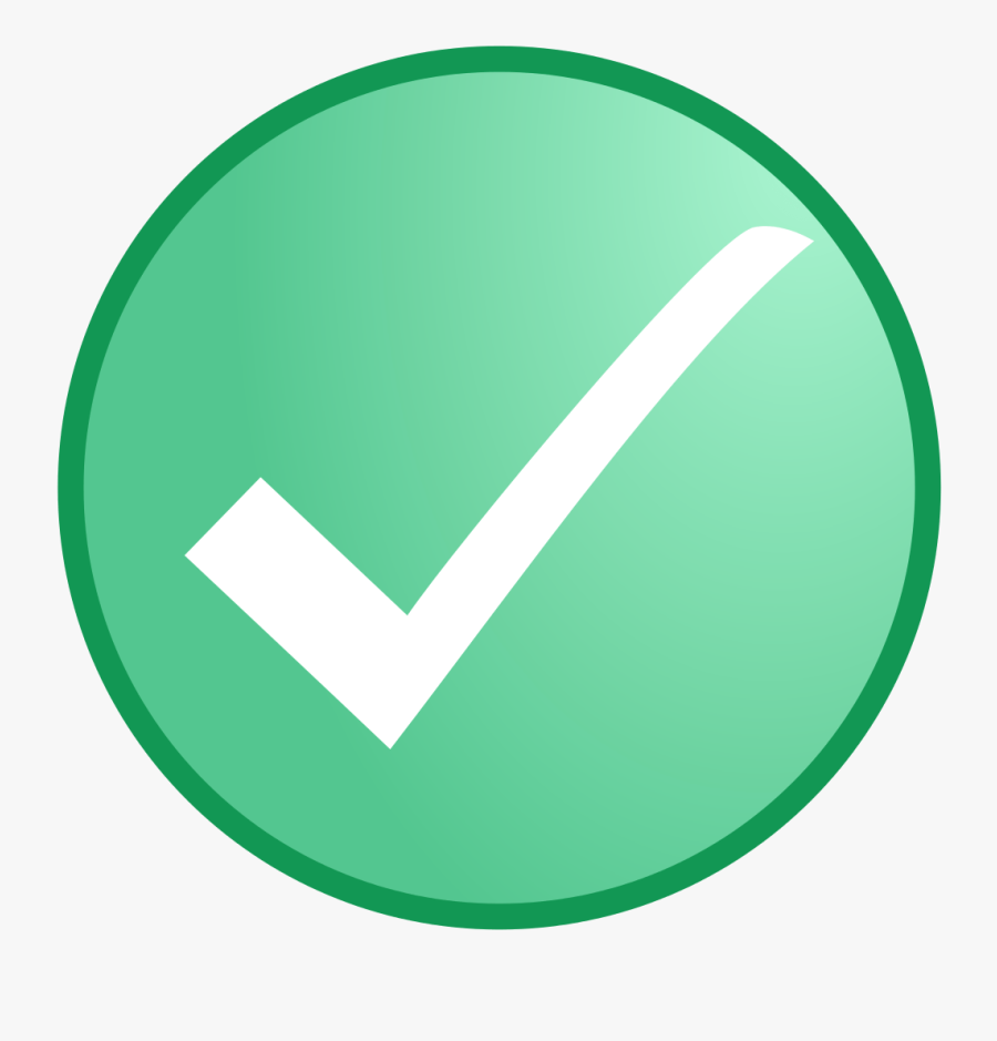 White Check In Light Green Circle - Checked Png, Transparent Clipart