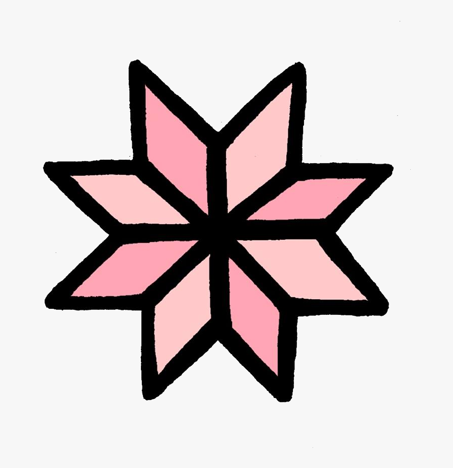 Simple Flower Geometric Pattern, Transparent Clipart