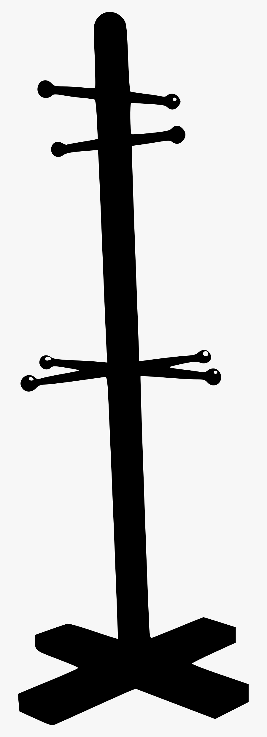 Coat Stand Black White Line Art 555px - Coat Rack, Transparent Clipart
