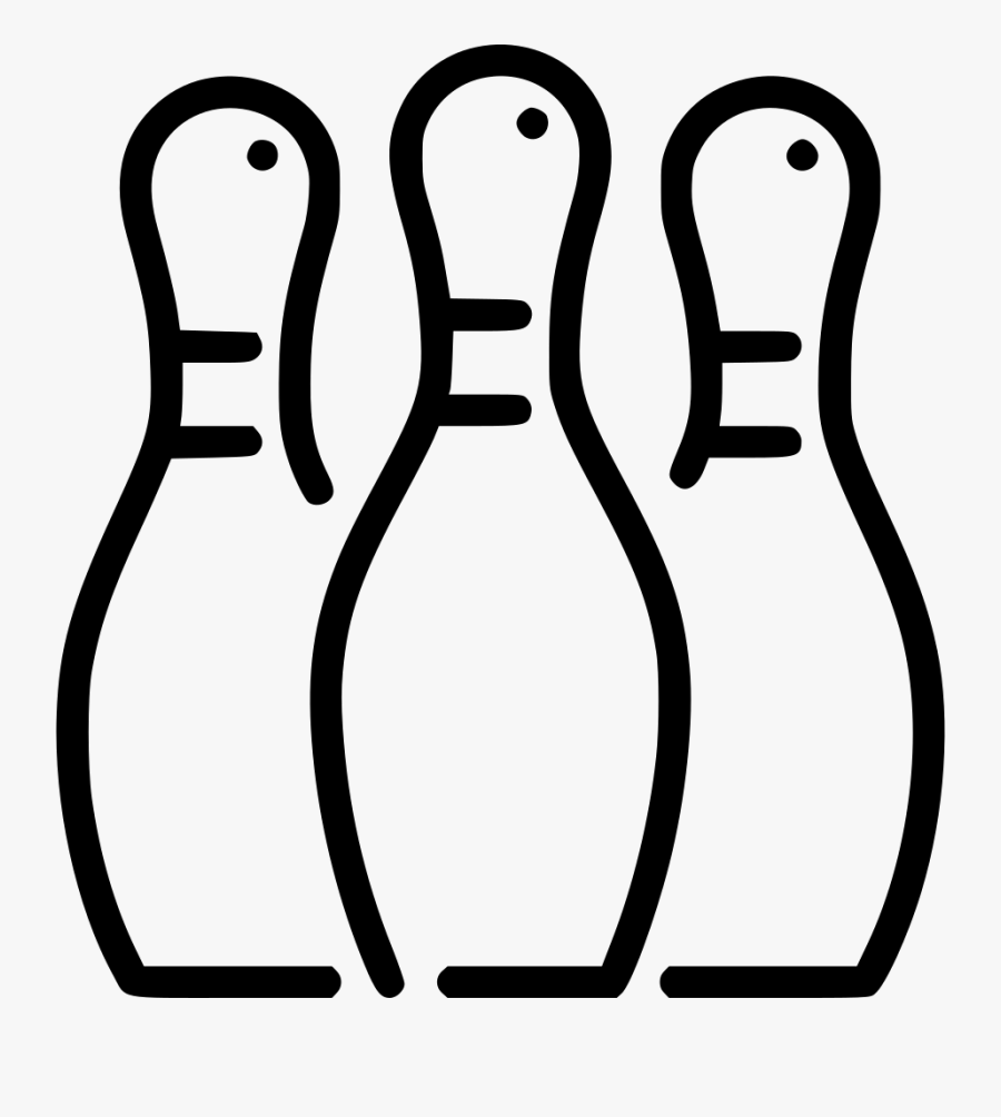 Bowling - Bowling Pins Clipart Black And White, Transparent Clipart