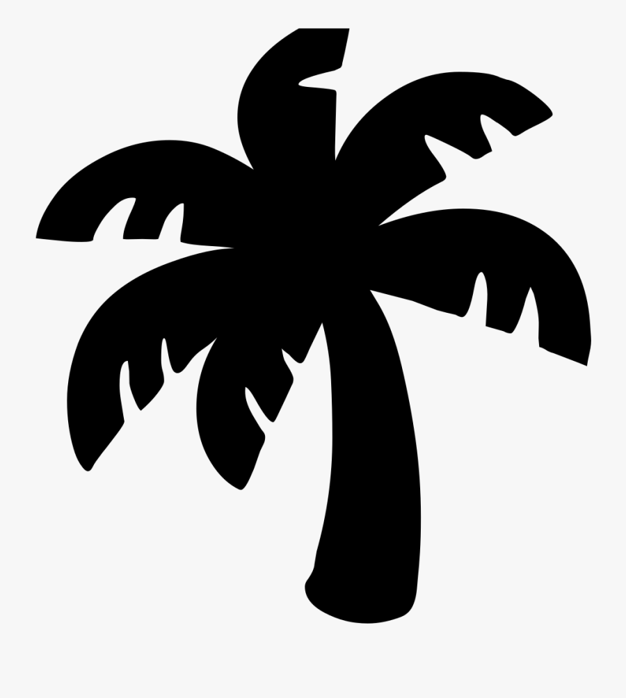 Android Emoji 1f334 - Palm Tree Black And White Emoji, Transparent Clipart