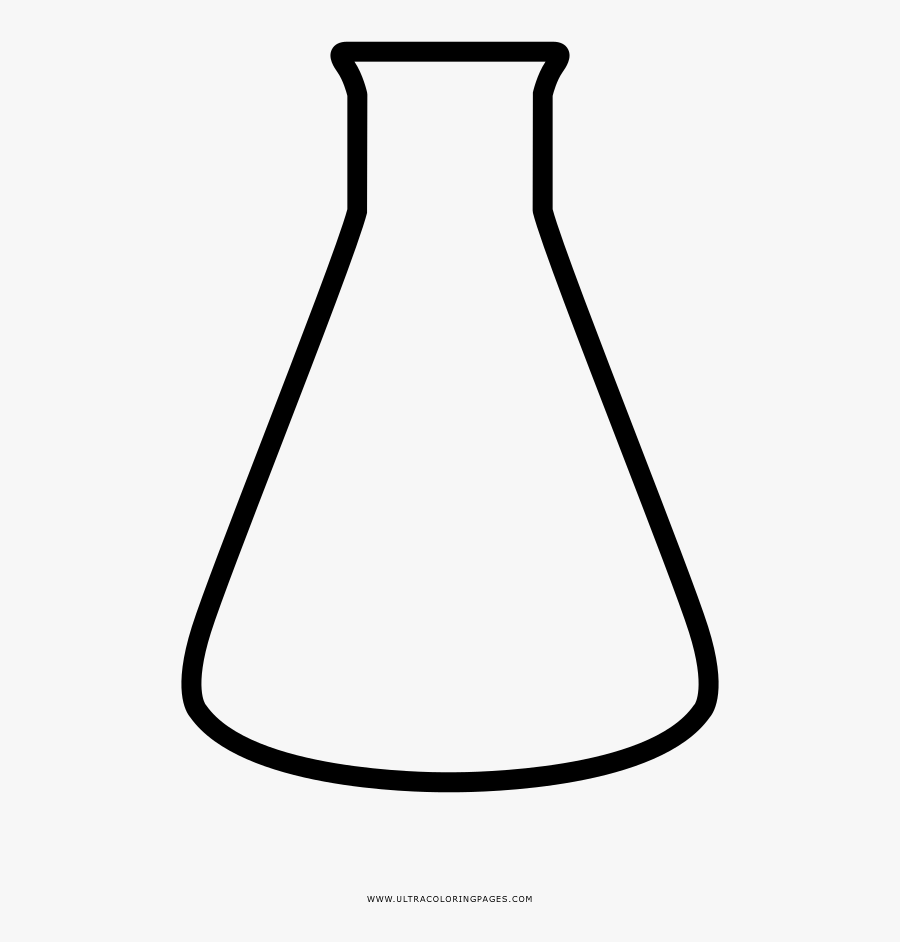 Erlenmeyer Flask Coloring Page - Matraz Erlenmeyer Para Colorear, Transparent Clipart