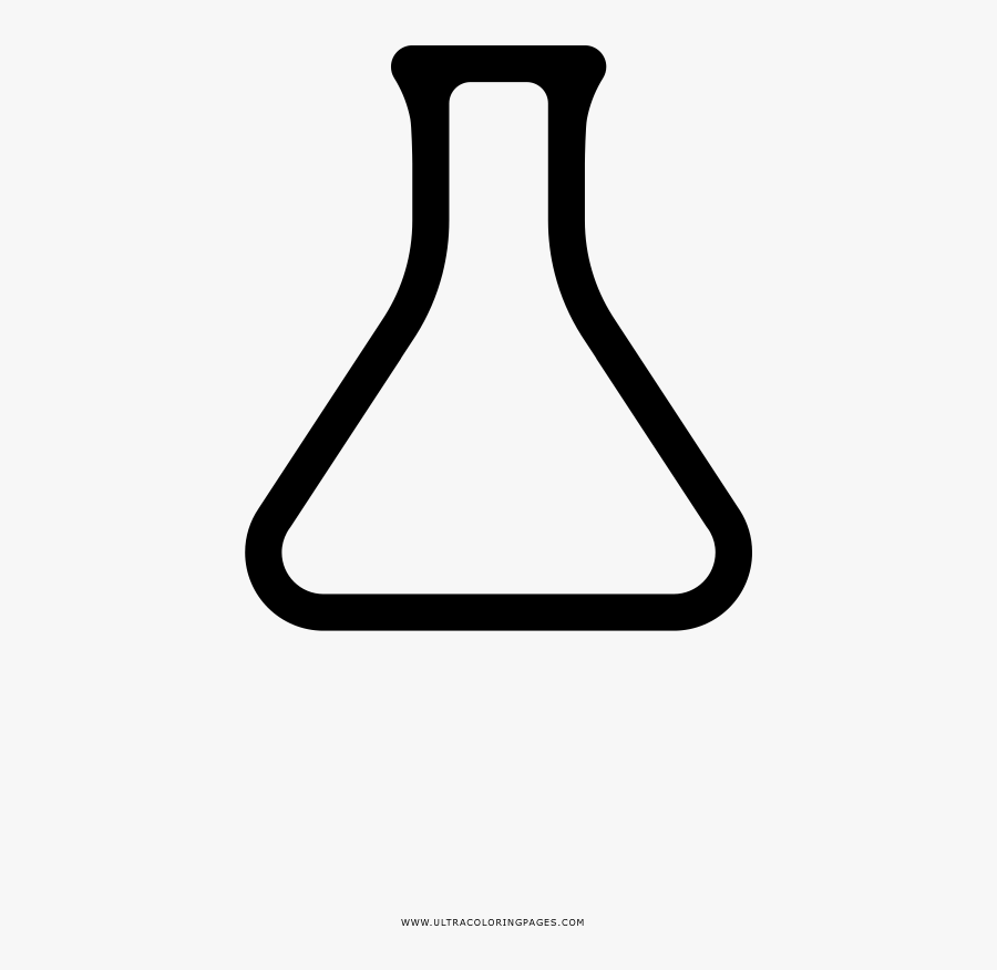 Erlenmeyer Flask Coloring Page, Transparent Clipart