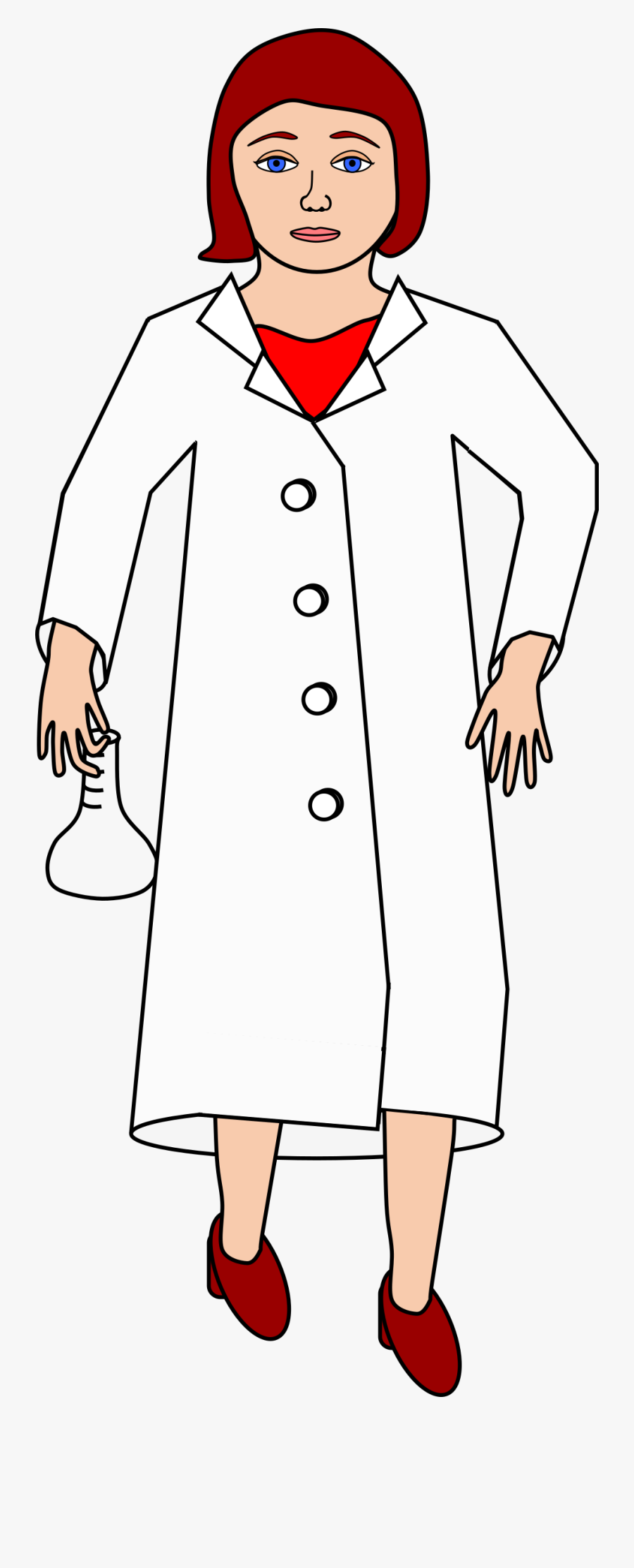 Scientist Holding Erlenmeyer Flask Clip Arts - Scientist, Transparent Clipart