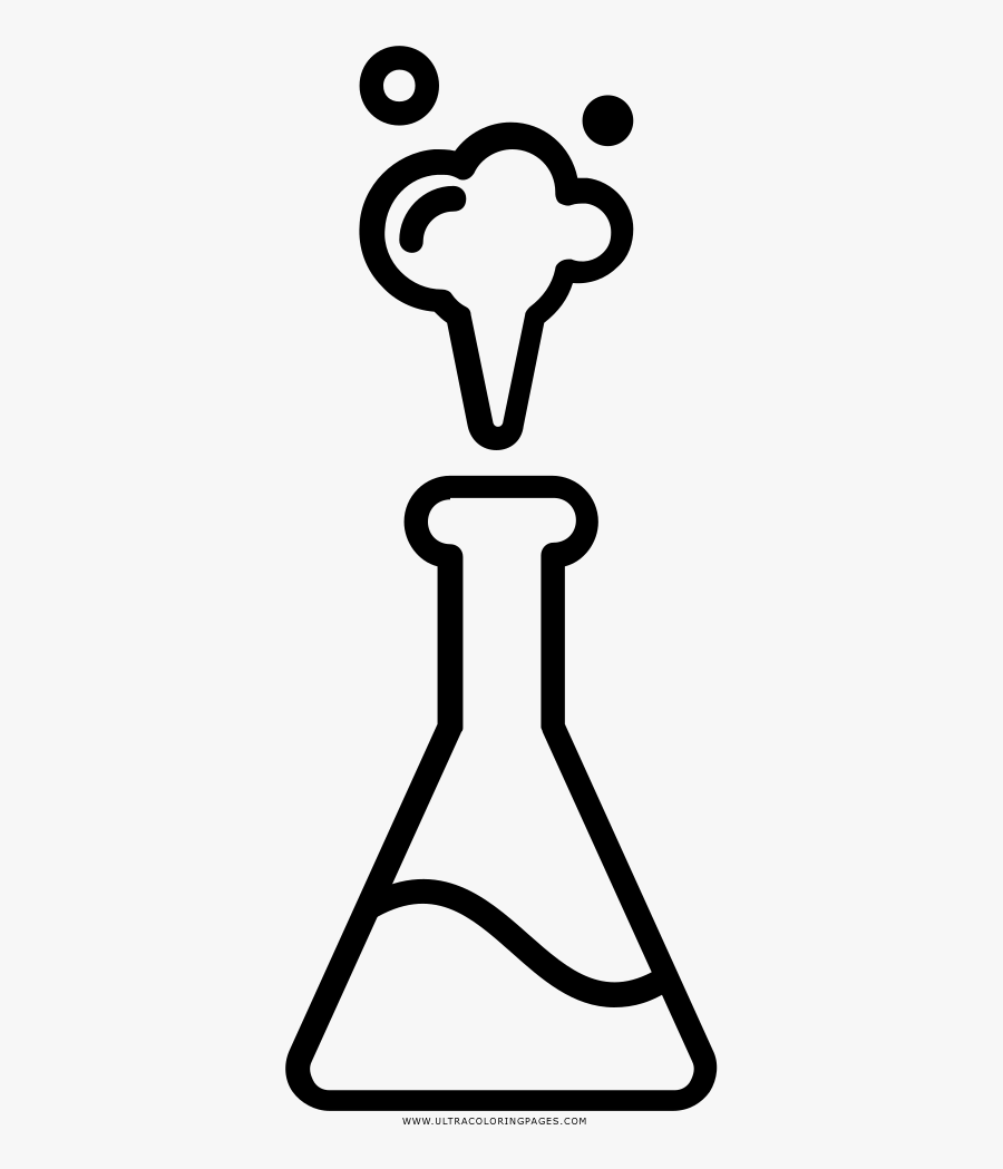 Erlenmeyer Flask Coloring Page - Clipart Erlenmeyer Flask, Transparent Clipart