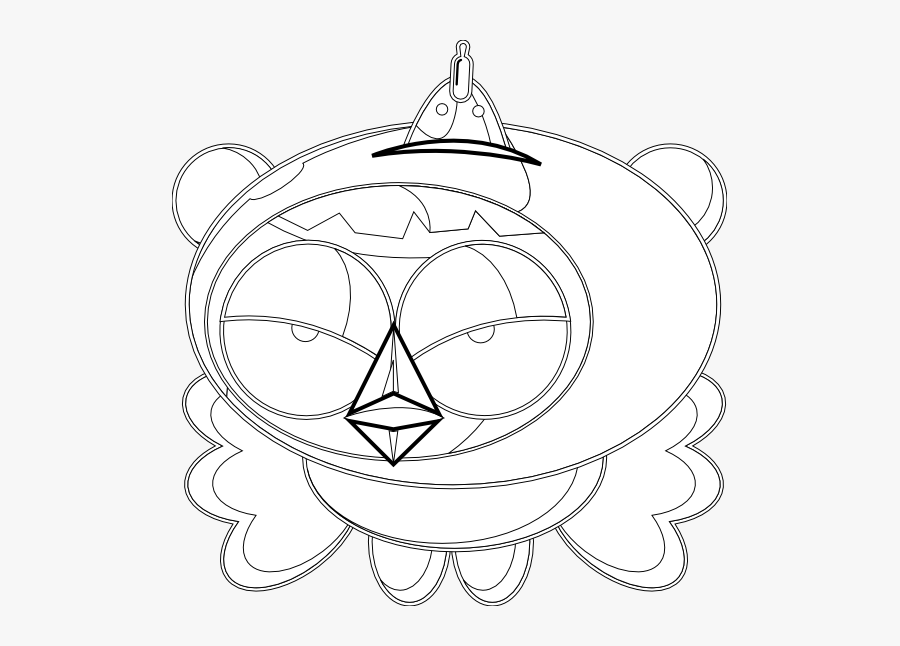 Superhero Chicken Black White Line Art 555px - Sketch, Transparent Clipart