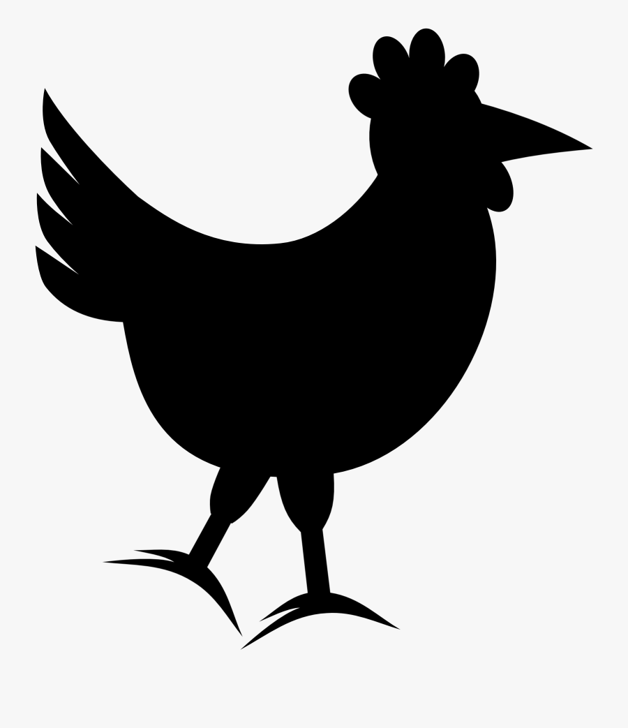 Rooster Chicken Clip Art Silhouette Fauna - Pollo Silueta Png, Transparent Clipart