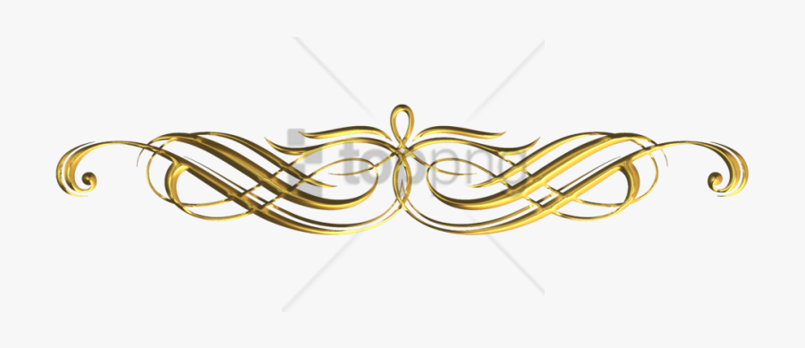 Gold Line Transparent Background, Transparent Clipart